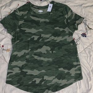 OLD NAVY Green Camouflage short Sleeves Tee medium Size